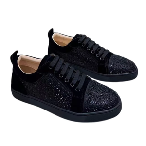 Zapatillas de diseño lujoso con diamantes, elegantes zapatos para hombre, zapatillas altas antideslizantes para caminar, ideales para el verano. - Product Image 1
