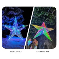 Lumières LED irisées en plastique, étoiles de rêve, RGB, décorations lumineuses pour Halloween, mariage, Noël, décoration suspendue pour la maison, fournitures pour les fêtes