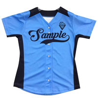 Camisetas de Béisbol Personalizadas por Sublimación para Niños, Corte Ajustado, Azul y Dorado, Camisetas de Práctica de Softbol Personalizadas con Logotipo