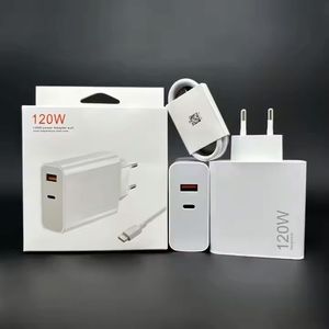 Wholesale Price 120W Super Fast Charging <b>USB</b> Fast Charger Wall Phone Charger Power <b>Adapter</b> With <b>USB</b> Charger 6A Cable for Xiaomi - Product Image 2