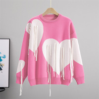 PASUXI Pull d'Hiver en Tricot Sweat-shirt Haut à Manches Longues pour Femmes, Col Rond Basique, Pulls et Chandails Vêtements Féminins