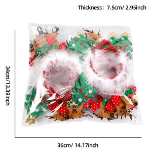 زينة عيد الميلاد للأطفال من البلاستيك مع أضواء ليد متينة ظريفة الصنع قبعة سانتا عقال - Product Image 6