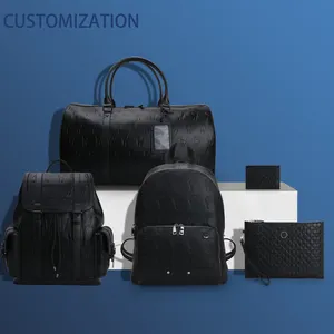 China Manufacturer Custom Luxury Quality Men Leather Messeneg Bag Purse Handbag Vegan Leather Backpack Duffle Bag With Logo