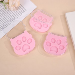 Boîte à blush vide en plastique rose personnalisée avec étiquette privée, palette de fards à paupières, conteneur cosmétique vide, étui compact pour poudre - Product Image 2