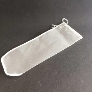 food grade nylon filter bag 75 micron reusable nylon mesh filter bag with 8*12inch