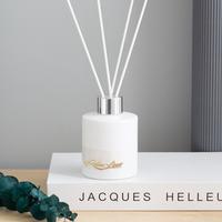 Diffuseur de parfum Relaxlines en verre de 100 ml pour diffuseur en gros, bâtonnets en bois sans flamme pour la maison, parfum d'intérieur, huile de roseau