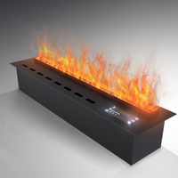 Cheminée à vapeur d'eau 3D encastrée, cheminée électrique intelligente à 128 couleurs de flamme, personnalisable pour la décoration intérieure de villas, hôtels et maisons