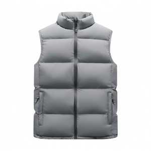 Suéteres de chaqueta de chaleco de invierno de lona en blanco para hombre - Product Image 1