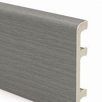 Papan Lisplang WPC WYRAX Flooring Showroom Matte Grey 95mm x 2.8m untuk Finishing Tepi Lantai dan Dinding Komersial