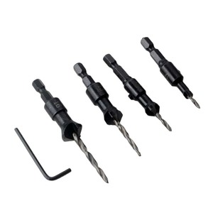 Countersink <b>Drill</b> <b>Bit</b> Set 6.35mm Hex Shank High Speed Steel For Woodworking Install - Product Image 3