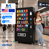 Distributeur automatique multifonctionnel pour aliments, boissons et collations, écran LCD, surveillance à distance, contrôle de la température, vente au détail personnalisée