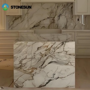 Stonesun Op Maat Gemaakt Italië Natuurlijke Calacatta Goud Marmeren Stenen Aanrecht Keuken Top Marmeren Stenen Aanrecht - Product Image 6