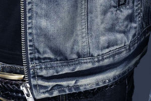 Jaket Denim pria Musim Semi dan Gugur 2025 jaket Denim keren kasual Retro <span class=keywords><strong>M</strong></span>-4XL kerah berdiri atasan ritsleting mantel sepeda motor - Product Image 4