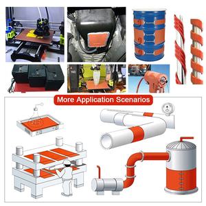 来遠 180×280mm 220V 800W 表面加熱用フレキシブルシリコンラバーヒーターマット - Product Image 6