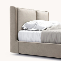 Orangefurn cubierta de cuero cabecero marco importado de madera de lujo extra King muebles de dormitorio camas