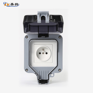 กล่องเต้ารับกันน้ำกลางแจ้ง Jy Outdoor รุ่น IP66 1 ช่องเสียบมาตรฐานฝรั่งเศส สำหรับใช้ในห้องน้ำและภายนอกอาคาร - Product Image 1