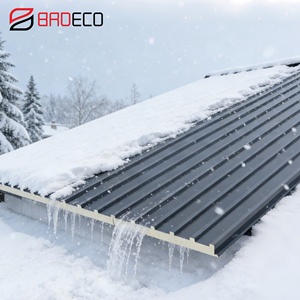 Aislamiento de tejas de aluminio de doble capa <span class=keywords><strong>Panel</strong></span> de gran pared para paredes y techos Revestimiento de techos de metal impermeabilizante - Product Image 2