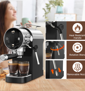 Machine à café expresso semi-automatique compacte électrique avec poignée supérieure, facile à déplacer, pour cappuccino, usage domestique, 15 bars - Product Image 3