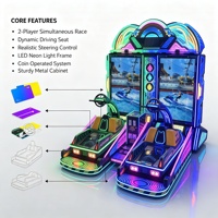 Jeu d'arcade de course de jet-boats à deux joueurs avec deux grands écrans, équipement de divertissement à monnayeur pour intérieur