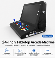Machine d'arcade de table avec écran de 24 pouces, 10188 jeux vidéo, 2 joueurs, joystick, version métallique, console, garantie 1 an