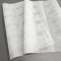 Papier de soie imprimé personnalisé 17g pour emballage de vêtements, rembourrage de chaussures, feuilles de papier de soie pour boîtes cadeaux, papier de soie pour emballage