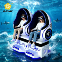 Simulateur VR Eplay 9D Cinema 2 places, chaise œuf, rotation à 360 degrés, équipement d'exercice pour parc d'attractions