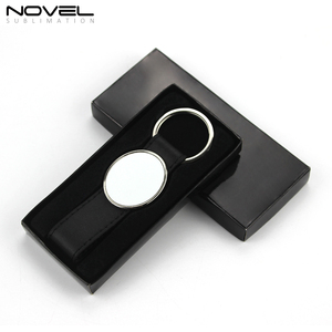 Portachiavi in Metallo e Pelle PU Personalizzabili come Regali, Portachiavi DIY con Anello in Metallo Resistente - Product Image 3