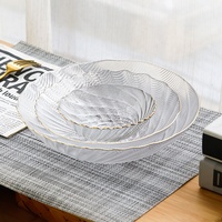 Nouvel ensemble de 3 plats à fruits, coupelles à dessert et saladiers en verre transparent, design moderne et créatif, pour cocktails et centre de table fonctionnel à la maison