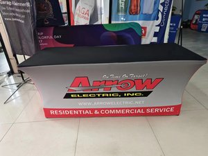 Tùy chỉnh 4ft 6ft 8ft triển lãm thương mại ngoài trời Spandex được trang bị bảng Bìa - Product Image 5