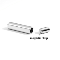 Bracelet en Cordon de Cuir Poli Mat avec Fermoir Magnétique en Acier Inoxydable pour Fabrication de Bijoux DIY