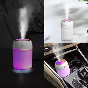 Humidificateur ultrasonique portable LED 300 ml avec diffuseur d'huiles essentielles aromatiques, humidificateur d'air USB pour voiture et usage domestique - Product Image 5