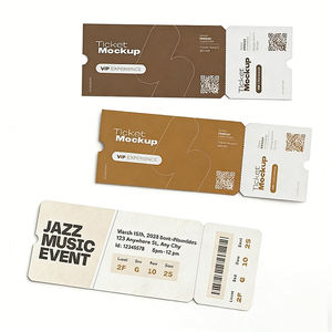 <span class=keywords><strong>Billet</strong></span> d'événement personnalisable en papier d'art grand format, résistant à la déchirure, perforé, avec texte personnalisé et motif lumineux pour spectacles - Product Image 1