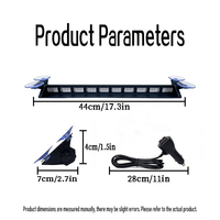 Nuevas Luces Estroboscópicas LED Rojas y Azules para Parabrisas, con Ventosas, Advertencia de Peligro, Intermitentes, Impermeables IP65, 12V DC para Autos