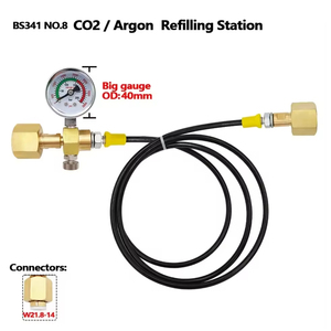 Zimakyfa CQG-W21.8-W21.8-JXG W21.8-14CGA320 Brass <b>Small</b> Welding Tanks Nitrogen Argon CO2 40L <b>Bottle</b> Charging Adapter OEM Air - Product Image 2
