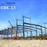 Bâtiment d'atelier préfabriqué en structure d'acier léger, construction industrielle à ossature métallique