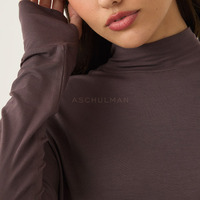 Ensemble de survêtement 2 pièces Aschulman pour femme : haut et pantalon respirants, séchage rapide, tenue de sport modeste pour le fitness