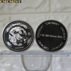 Koin peringatan Tahun Loong Tiongkok Lama 1 Oz koin tantangan terbaru lencana logam perak Jerman - Product Image 3