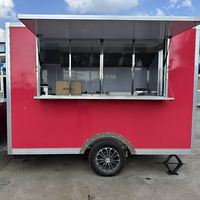Remorque mobile de vente de hot-dogs en tôle galvanisée certifiée CE, emballage EPR français, pour la vente de bonbons