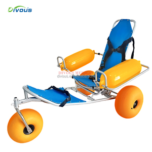 Fauteuil roulant de plage gonflable à grandes roues DIVOUS, un fauteuil roulant manuel adapté à une utilisation en extérieur, aux soins à domicile et aux milieux hospitaliers - Product Image 1