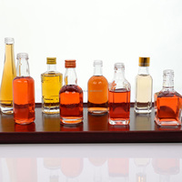 Mini Botella de Vidrio Vacía de 50 ml, Portátil, para Vodka, Whisky, Licores, con Corcho Natural de Grado Alimenticio, Sellada para Almacenamiento