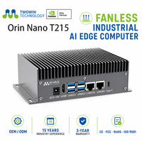 Ordinateur industriel IA Edge 5G Gigabit Ethernet Jetson Orin Nano 4 Go 8 Go sans ventilateur T215 pour la surveillance en temps réel