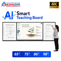 KINGONE Prix d'usine Tableau noir intelligent à écran tactile de 75 pouces avec partage en temps réel pour l'enseignement en classe