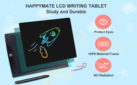 Tablette d'écriture LCD multicolore de 12 pouces, tableau de dessin pour enfants avec écran, tableau d'écriture LCD, bloc-notes de style