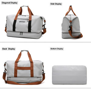 حقيبة رياضية خفيفة الوزن مقاومة للماء من قماش أكسفورد مع شعار مخصص للنساء، حقيبة ترويجية للصالة الرياضية واليوغا - Product Image 4