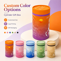 Boîte en tube de papier orange de qualité supérieure pour poudre de complément alimentaire, sachets de boissons et emballage de coffret cadeau bien-être