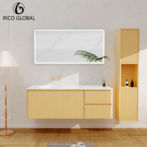 Lavabo de Baño de Porcelana de Superficie Sólida de Una Pieza, Elegante y de Lujo - Product Image 2