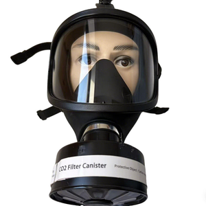 CE Approved Full Face Wide Field of View Gas Mask Black Head-mounted Self-priming Filter Fire Volcano & Anti-gas Full-face Mask - Product Image 6