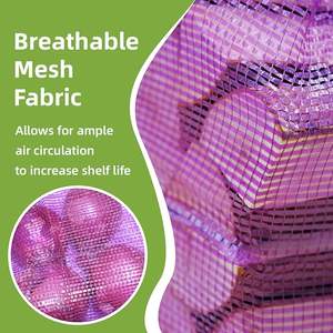 Bolsas de malla ecológicas, resistentes al agua, transpirables, duraderas y con gran capacidad de carga, de Raschel / PP tubular. - Product Image 4