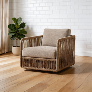 Sofás de Jardín, MOQ Bajo, Juego de Sofás Modernos de Mimbre y Teca para Exteriores - Product Image 2