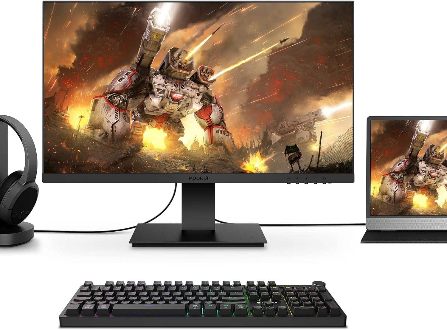 KOORUI 22インチPCビジネスモニター、100Hz VAパネルフルHD